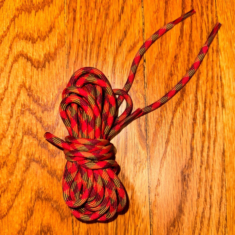 Replacement Danner Shoelaces - Red and Gold Paracord Rope